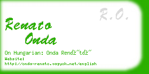 renato onda business card